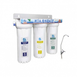 Питьевая система очистки воды ОНЕГА 3-СТ &quot;Умягчающий&quot; три ступени