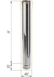Дымоход L=1м (430/0,8 мм) Ø 200