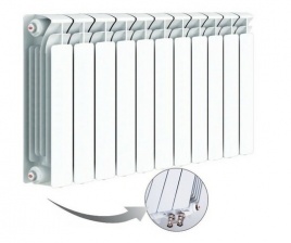 Биметалический радиатор Rifar Base Ventil 500 (левый) 11 секций