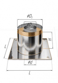Потолочно проходной узел (430/0,5 мм+термо) Ø 115