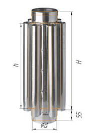 Дымоход конвектор (430/0,8 мм) Ø 200