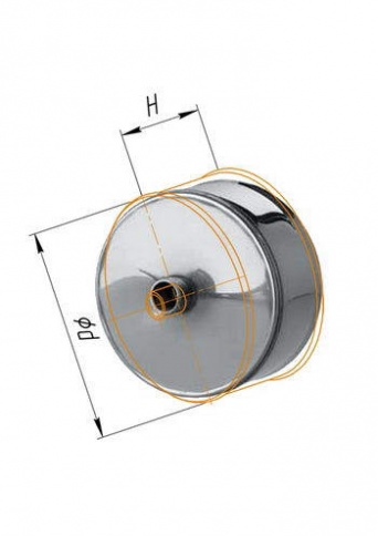 Заглушка с конденсатоотводом (430/0,5 мм) Ø 200-202 внешняя фото 1 бла
