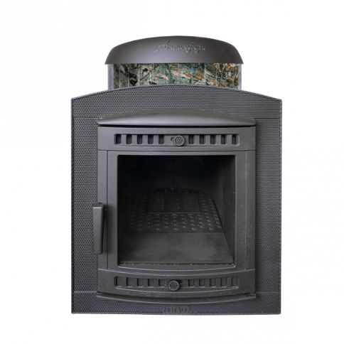 Банная печь Prometall Атмосфера в ламелях Жадеит перенесенный рисунок фото 1 бла